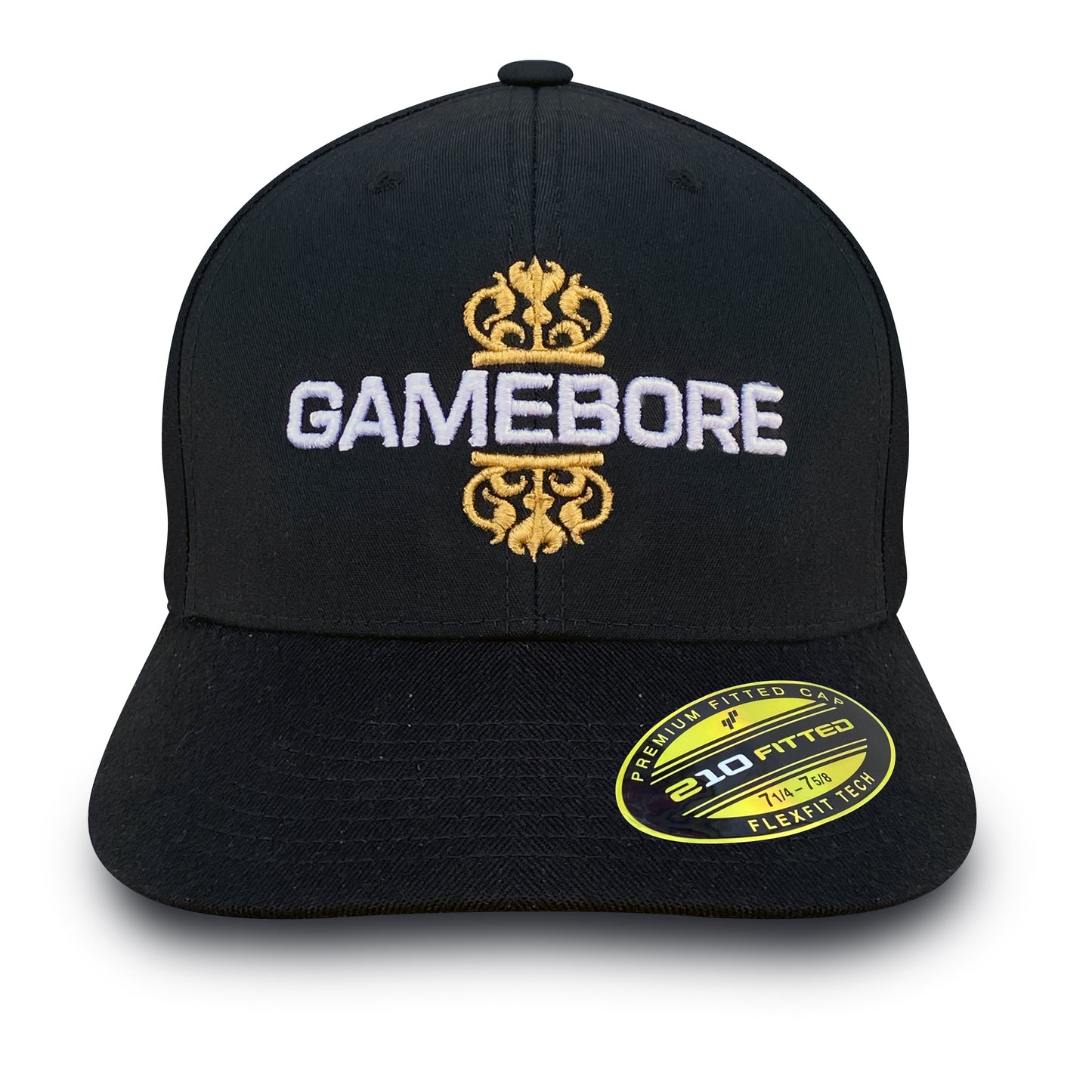 Black 210 Fitted Flat Bill Gamebore Cap